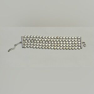 Elegant Silver Beaded Bracelet